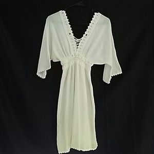 Boho White 100% Cotton Dress or Tunic